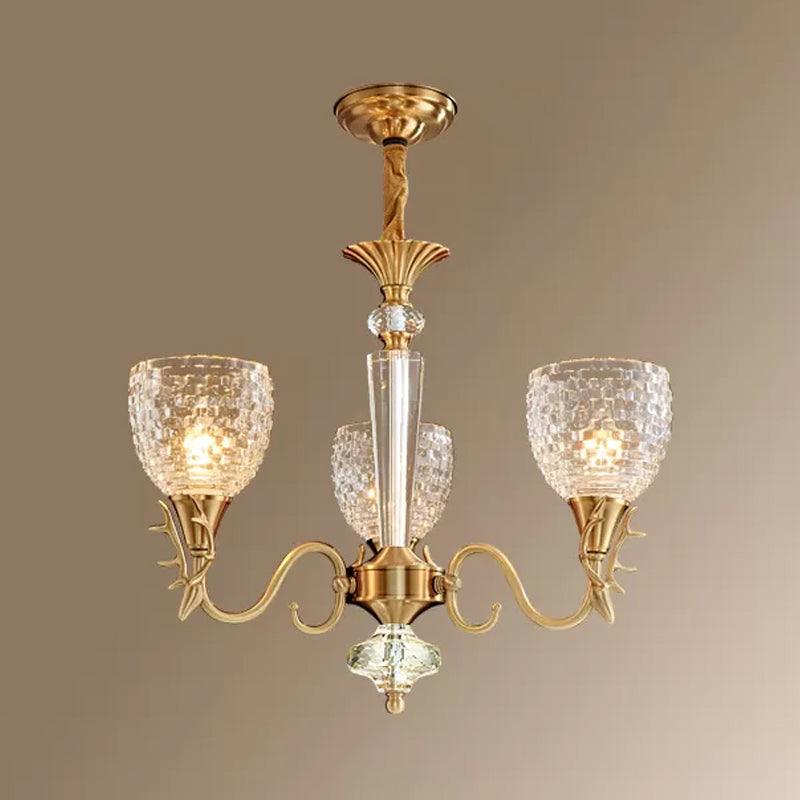 Bell Dining Room Up Chandelier Modern Gridded K9 Crystal - Rebooters