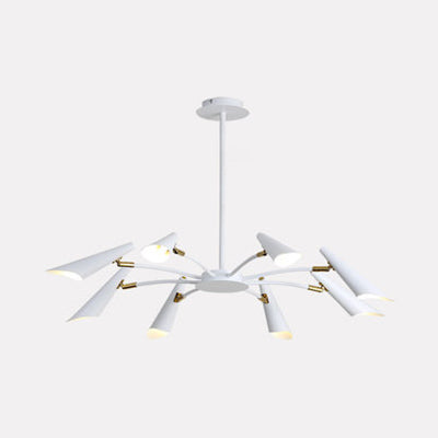 Black/White Spider Ceiling Lamp 6/8 Lights Modern Chandelier - Rebooters