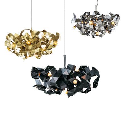Aluminum Abstract Ceiling Pendant 6 Lights Post Modern Metal Lamp - Rebooters