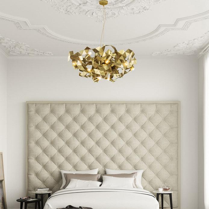 Aluminum Abstract Ceiling Pendant 6 Lights Post Modern Metal Lamp - Rebooters