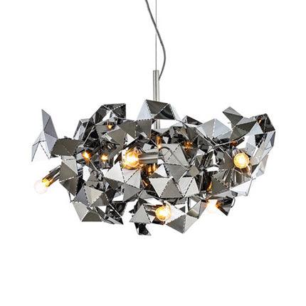 Aluminum Abstract Ceiling Pendant 6 Lights Post Modern Metal Lamp - Rebooters