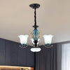 Flower Shade Suspension Lamp Countryside 3/6/8-Head Chandelier - Rebooters
