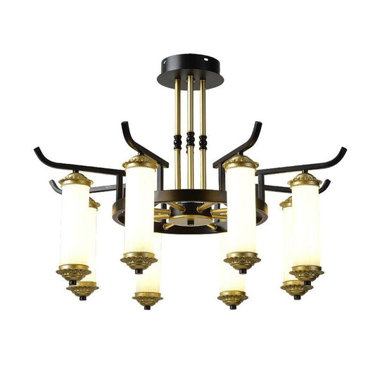 8/10 Bulbs Chandelier Lighting Fixture Black-Gold Ceiling Lamp - Rebooters