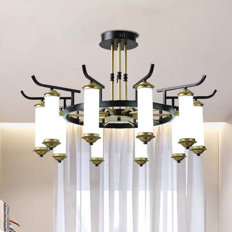 8/10 Bulbs Chandelier Lighting Fixture Black-Gold Ceiling Lamp - Rebooters