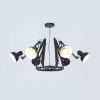 6-Light Dome Pendant Lighting with Spider Design Chandelier - Rebooters