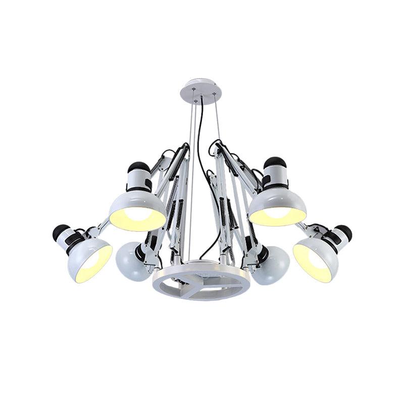 6-Light Dome Pendant Lighting with Spider Design Chandelier - Rebooters