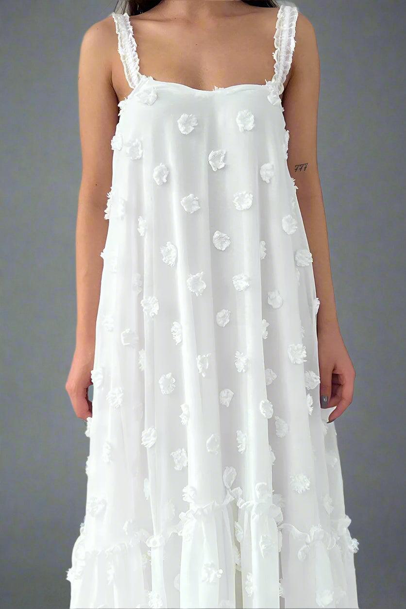 Daisy Loose-Fit Maxi Dress with Floral Décor and Flow Rebooters Maxi Women's Dresses