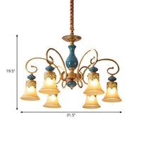 3/5/6-Bulb Suspension Pendant Light Countryside Metal Chandelier - Rebooters