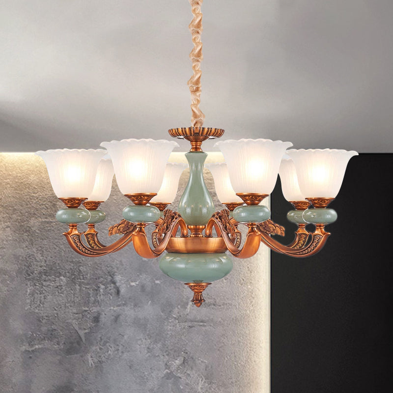 Vintage Style Floral Shaped Pendant Chandelier 6/8-Bulb - Rebooters