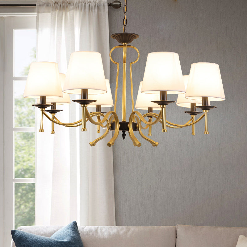Blackish Green/Flaxen 6/8 Lights Chandelier Retro Lamp - Rebooters
