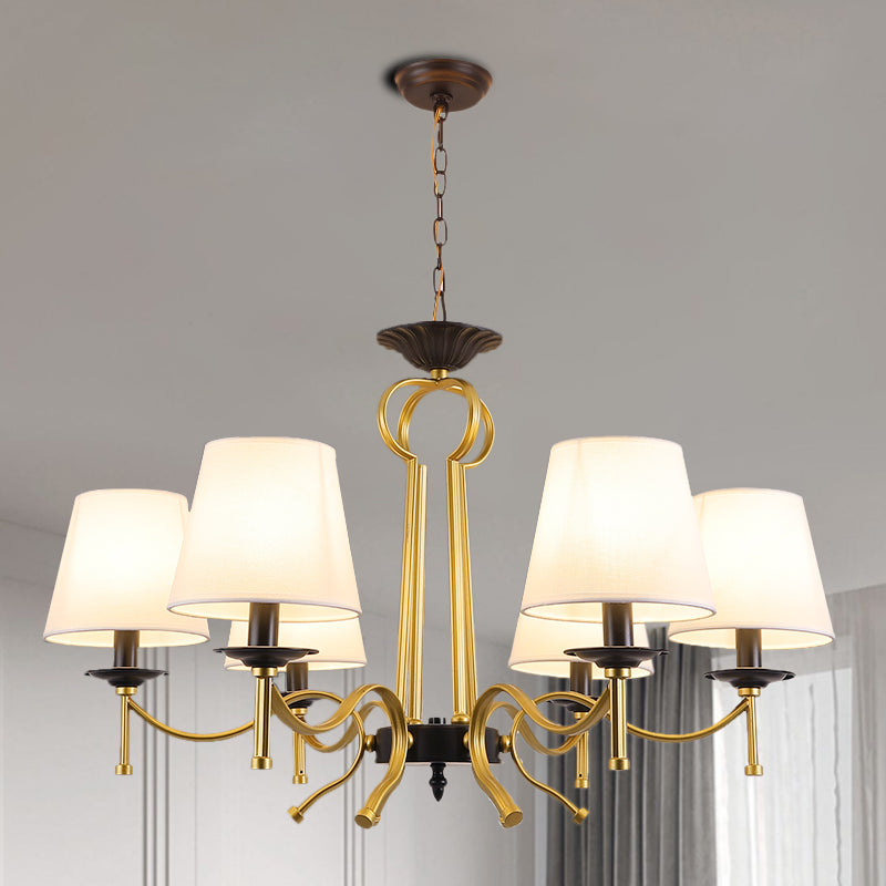 Blackish Green/Flaxen 6/8 Lights Chandelier Retro Lamp - Rebooters