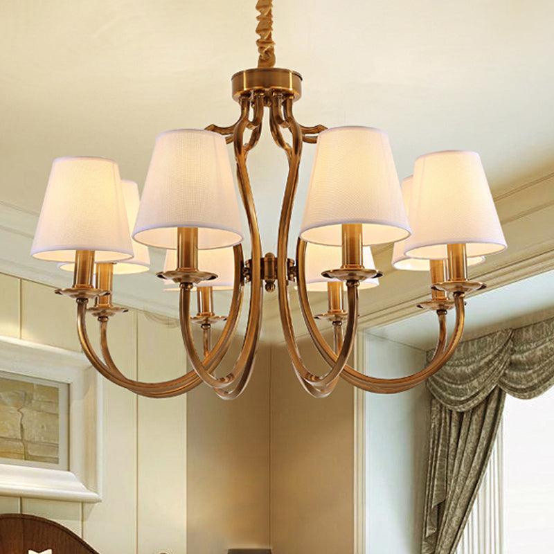 6/8 Heads Metal Pendant Chandelier Traditional Brass Lighting Fixture - Rebooters