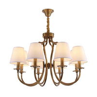 6/8 Heads Metal Pendant Chandelier Traditional Brass Lighting Fixture - Rebooters