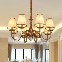 5/8 Heads Chandelier Lighting Fixture with Conical Shade - Rebooters