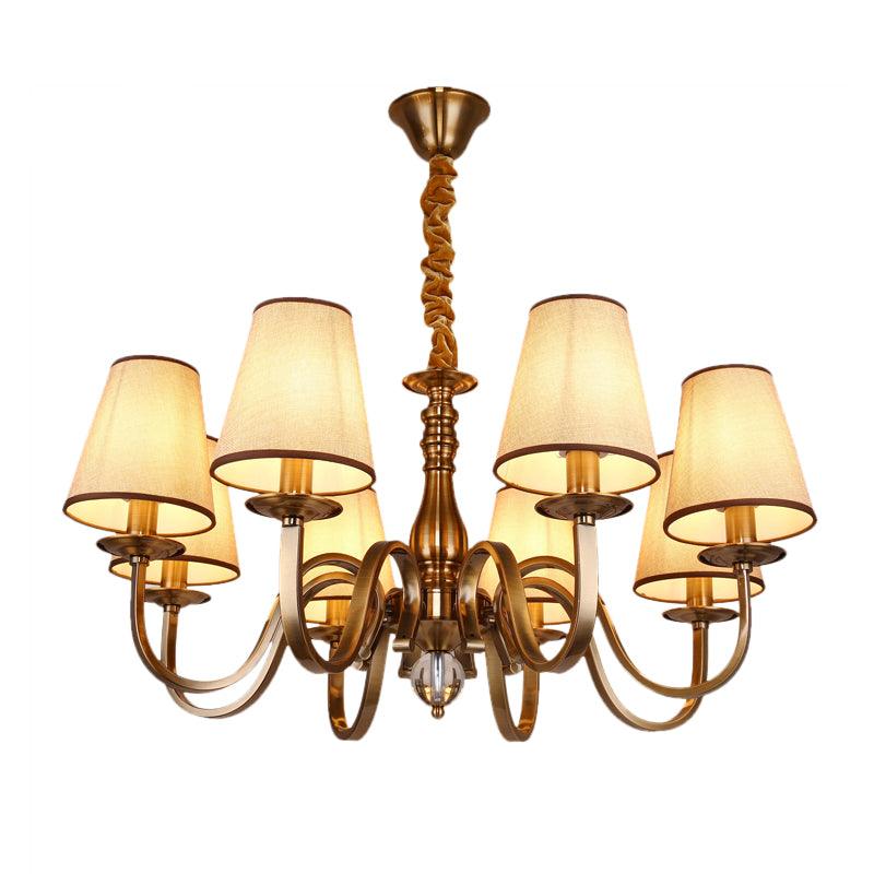 5/8 Heads Chandelier Lighting Fixture with Conical Shade - Rebooters