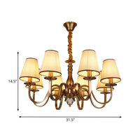 5/8 Heads Chandelier Lighting Fixture with Conical Shade - Rebooters