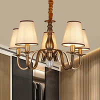5/8 Heads Chandelier Lighting Fixture with Conical Shade - Rebooters