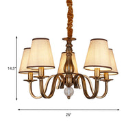 5/8 Heads Chandelier Lighting Fixture with Conical Shade - Rebooters