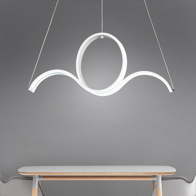 Twisting Acrylic Pendulum Minimalist LED White Chandelier - Rebooters