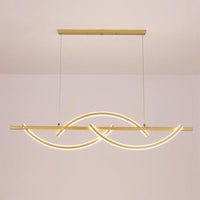 3-Arched Line Restaurant Chandelier Metal LED Minimalism Light - Rebooters