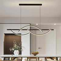 3-Arched Line Restaurant Chandelier Metal LED Minimalism Light - Rebooters