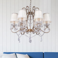 6 Bulbs Hanging Lamp Kit with Conical Crystal Stands - Rebooters