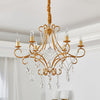 Crystal Stands Gold Suspension Lighting Raindrop Chandelier - Rebooters