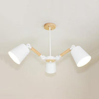 Bedroom Chandelier Kids Adjustable Arm Wood Pendant Light - Rebooters