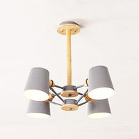 Bedroom Chandelier for Kids Wood Hanging Fixture Macaron - Rebooters