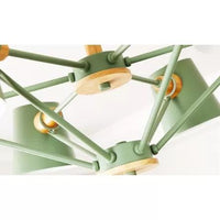 Bedroom Chandelier for Kids Wood Hanging Fixture Macaron - Rebooters