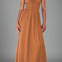 Matilda Sleeveless Maxi Dress with Flattering Ruched Detailing - Rebooters -Women's Dresses