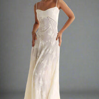 Maya Maxi Dress with Intricate Floral Embroidery and Flowing Silhouette for Elegant Style - Rebooters -Women's Dresses