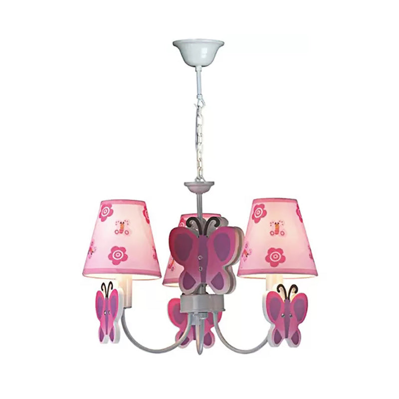 Pink Chandelier for Girls Room Adjustable Hanging Lamp - Rebooters