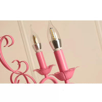 Bedroom Chandelier Ceiling Light for Girls in Pink Crystal - Rebooters