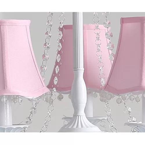 Baby Crystal Chandelier 5-Light Macaron Fixture 23.5 Inch - Rebooters