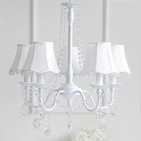 Baby Crystal Chandelier 5-Light Macaron Fixture 23.5 Inch - Rebooters