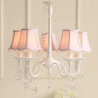 Baby Crystal Chandelier 5-Light Macaron Fixture 23.5 Inch - Rebooters