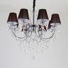 Kids Bedroom Lighting Crystal Chandeliers 8 Light Fabric Shade - Rebooters