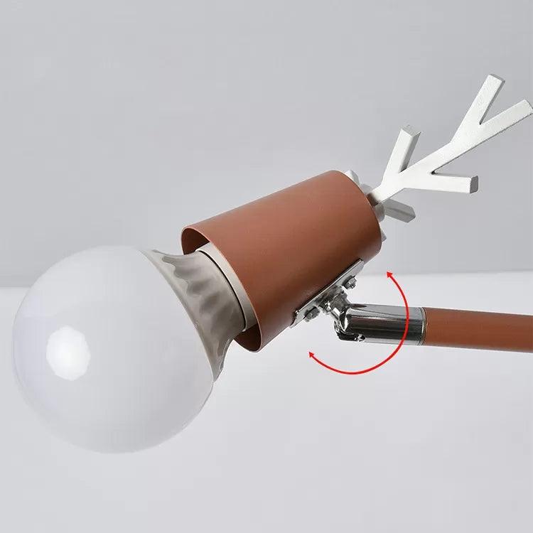 Bedroom Ceiling Lights Contemporary Glass Ball Semi Flush Light Fixture with Antler - Rebooters