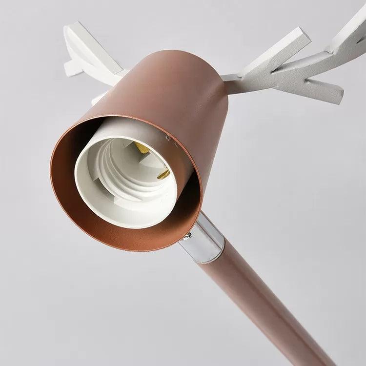 Bedroom Ceiling Lights Contemporary Glass Ball Semi Flush Light Fixture with Antler - Rebooters