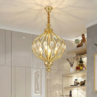 4/6 Lights Lantern Chandelier Contemporary Black Gold Crystal Encrusted Hanging Lamp Kit - Rebooters