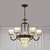 6/8 Bulbs Ceiling Lamp Traditional Tapered Crystal Chandelier - Rebooters