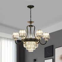 6/8 Bulbs Ceiling Lamp Traditional Tapered Crystal Chandelier - Rebooters