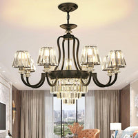 6/8 Bulbs Ceiling Lamp Traditional Tapered Crystal Chandelier - Rebooters