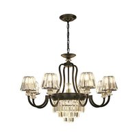 6/8 Bulbs Ceiling Lamp Traditional Tapered Crystal Chandelier - Rebooters