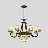 6/8 Bulbs Ceiling Lamp Traditional Tapered Crystal Chandelier - Rebooters