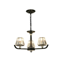 3/8 Heads Chandelier Light with Tapered Crystal Ceiling Fixture - Rebooters