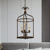 Birdcage Living Room Chandelier Lighting Rustic Metallic Lamp - Rebooters