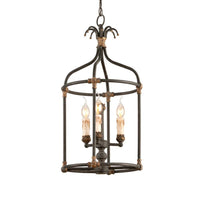 Birdcage Living Room Chandelier Lighting Rustic Metallic Lamp - Rebooters