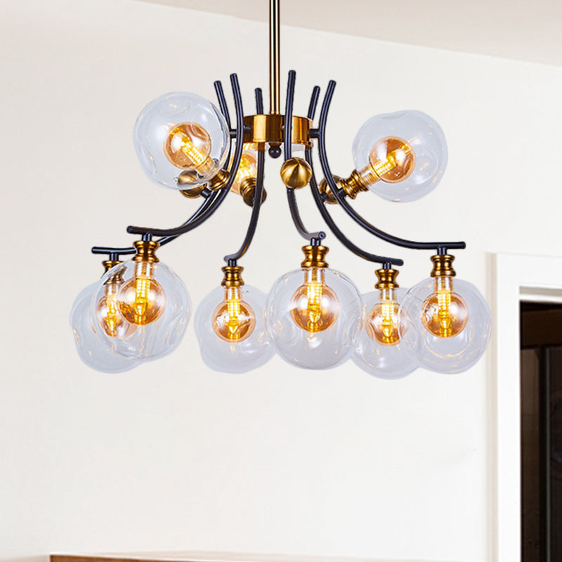 2 Tiers Orb-Shaped Pendulum Light Nordic Style Chandelier - Rebooters